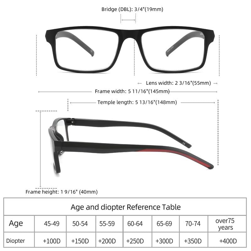JAWSOCK JAWSOCK 4 Pack Blue Light Blocking Reading Glasses for Men and Women Rectangular Frame Anti Eyestrain UV Ray Eyeglasses 1.75x - View 3 of 8