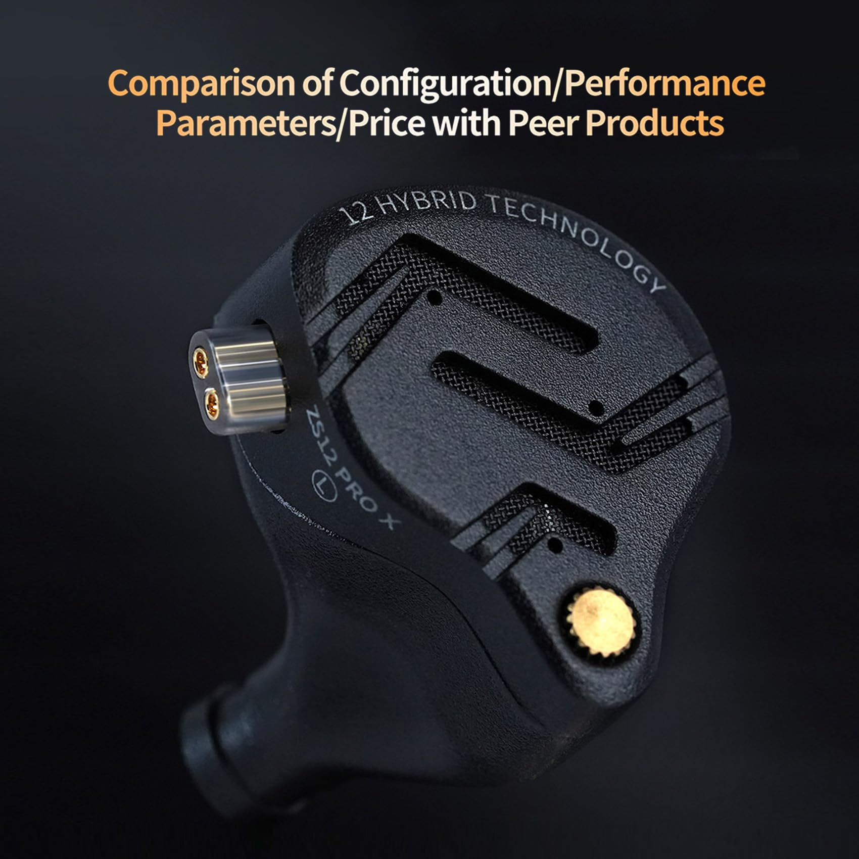 KZ ZS10 Pro X in Ear Monitor Headphone, Upgraded 4BA 1DD KZ Headphone Multi Driver in Ear IEM Earphone with Detachable Silver-Plated 0.75mm 2Pin - View 2 of 8