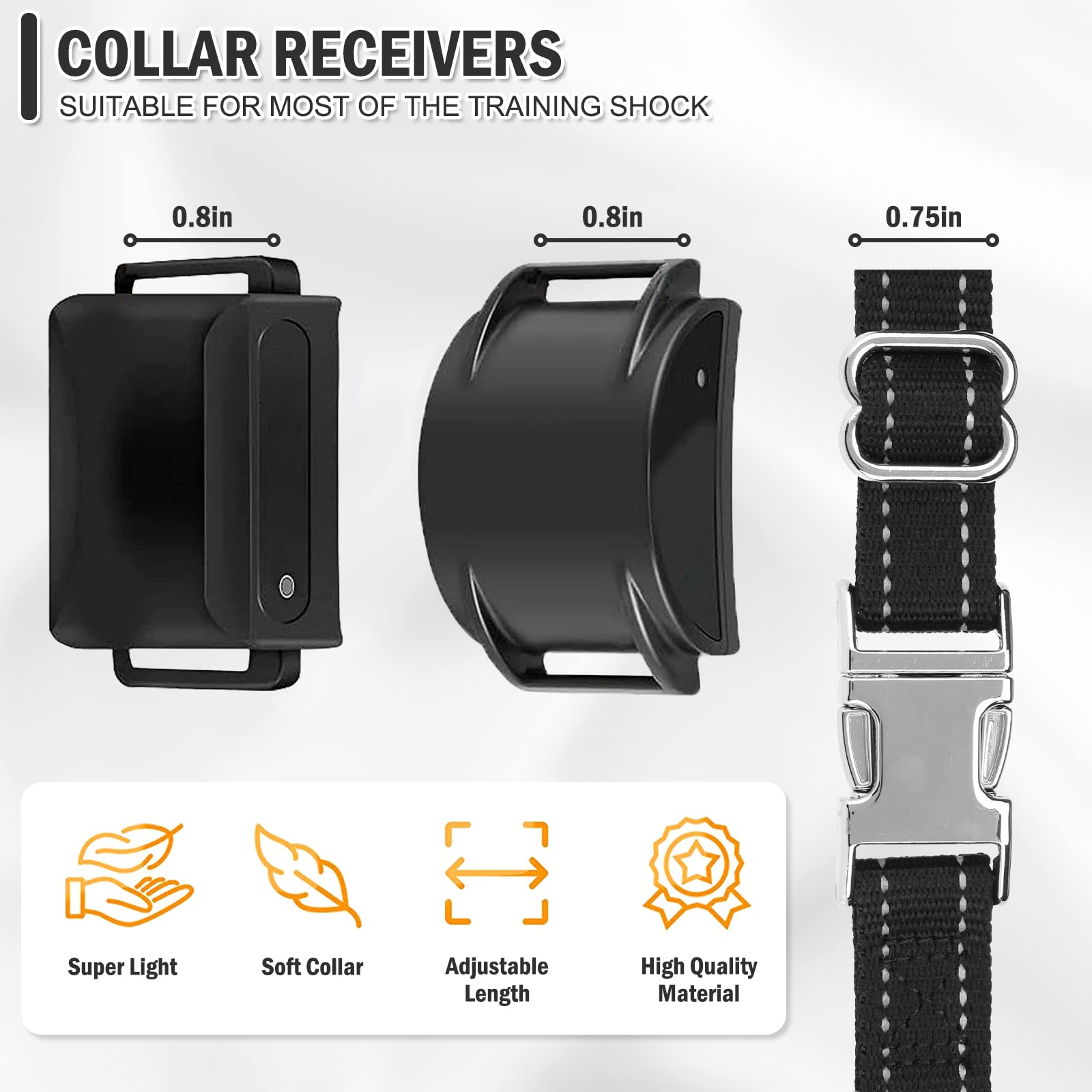 ESGPET ESGPET Reflective Dog Collar Strap Replacement for Shock Collars Compatible with Most Brands 2 Pack - View 4 of 7