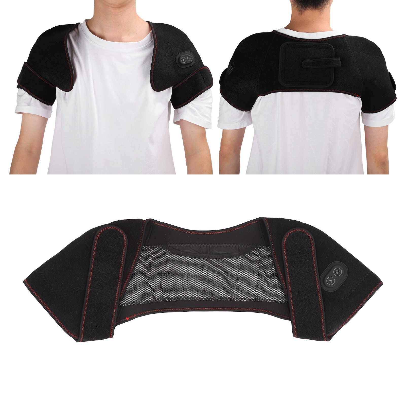 ANGGREK ANGGREK Heating Shoulder Pad USB Charging Warm Massage Electric Heated Wrap for Stiffness Relief and Comfort - View 2 of 9