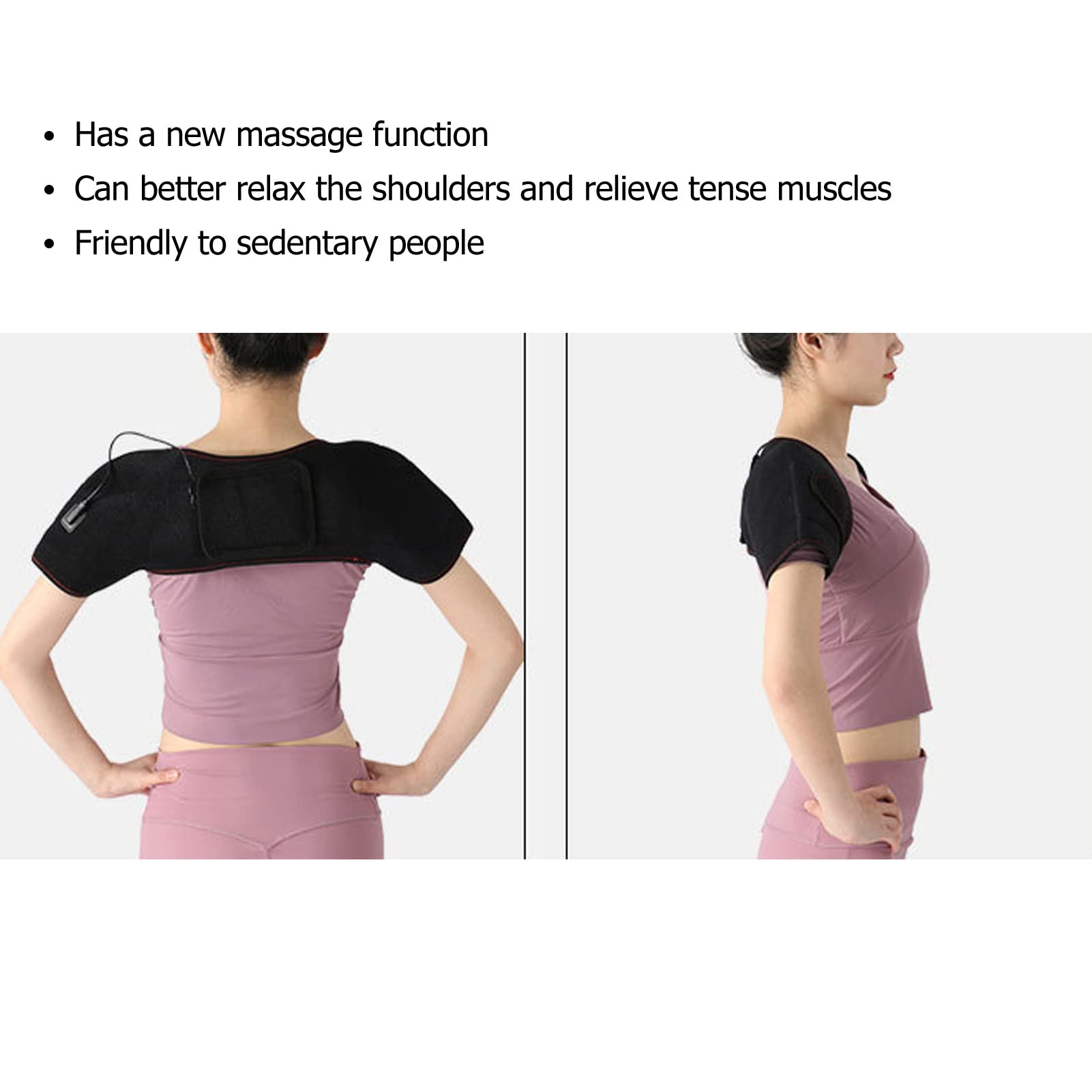 ANGGREK ANGGREK Heating Shoulder Pad USB Charging Warm Massage Electric Heated Wrap for Stiffness Relief and Comfort - View 5 of 9