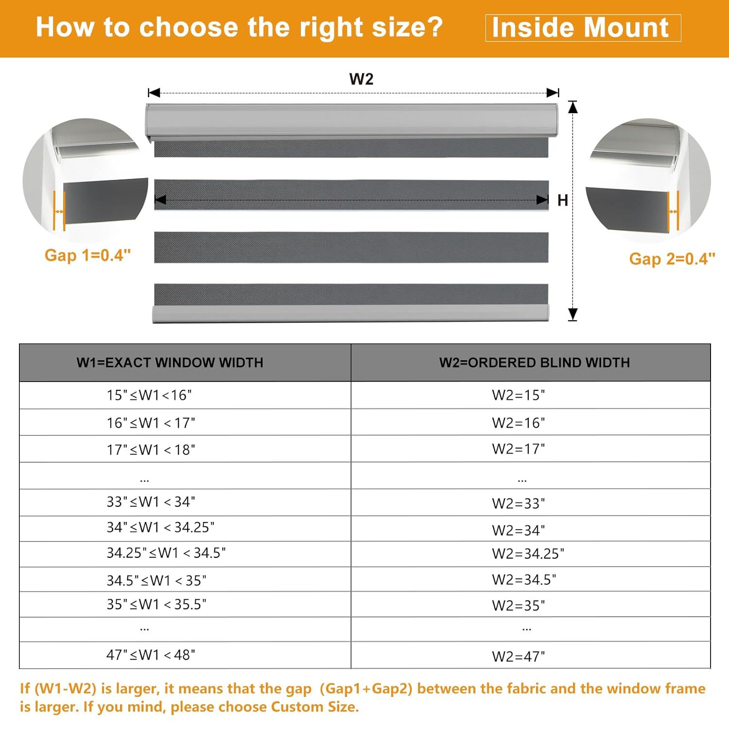 Persilux Persilux Cordless Zebra Blinds 36x64 Grey Dual Layer Light Control Easy Install Free Stop Roller Shades for Home - View 7 of 9