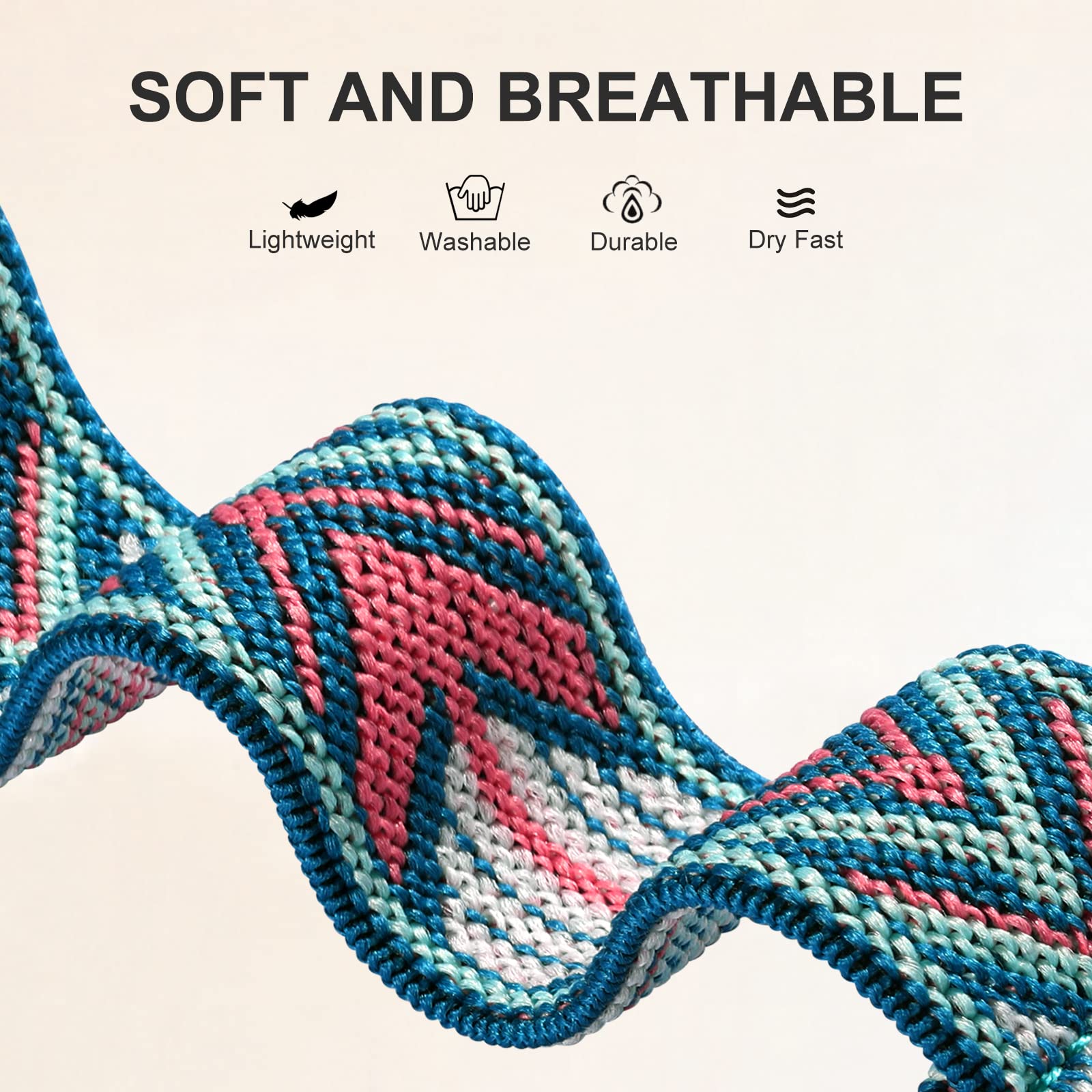 Maledan 10 Pack Stretchy Nylon Solo Loop Apple Watch Band Adjustable Braided Sport Elastic Wristband for Men and Women 44mm 45mm 42mm 49mm - View 2 of 9