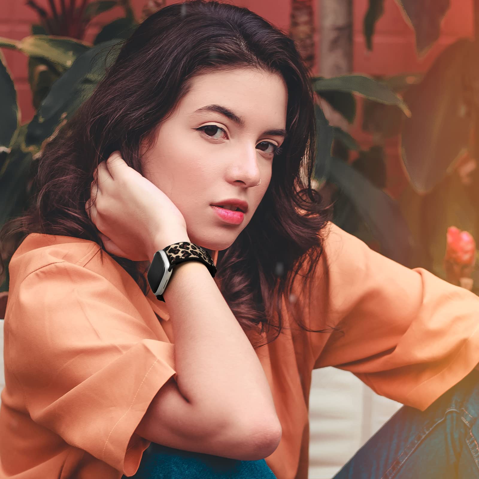 Maledan 10 Pack Stretchy Nylon Solo Loop Apple Watch Band Adjustable Braided Sport Elastic Wristband for Men and Women 44mm 45mm 42mm 49mm - View 5 of 9