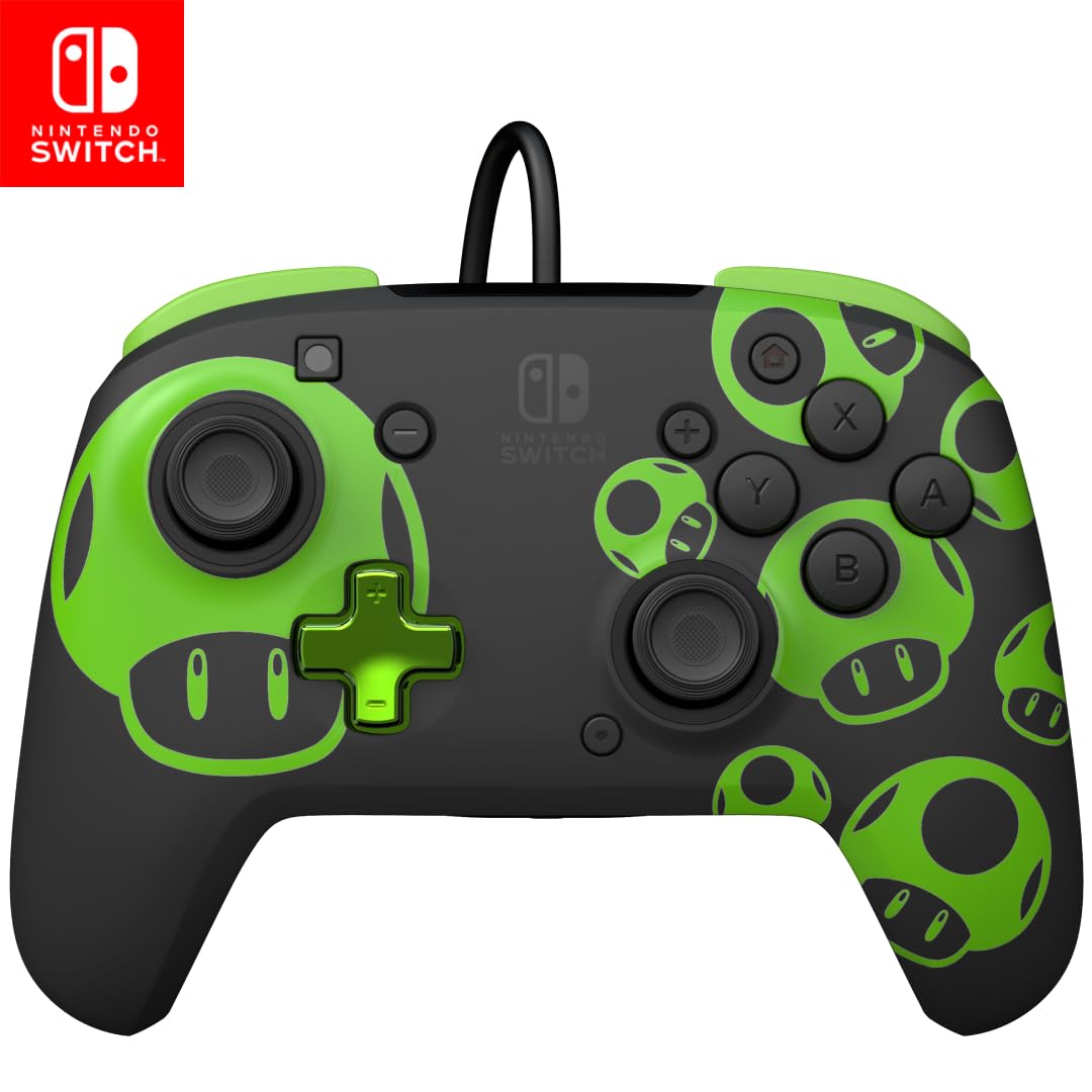 PDP 1-Up Mushroom Wired Gaming Controller for Nintendo Sw... | Poshace