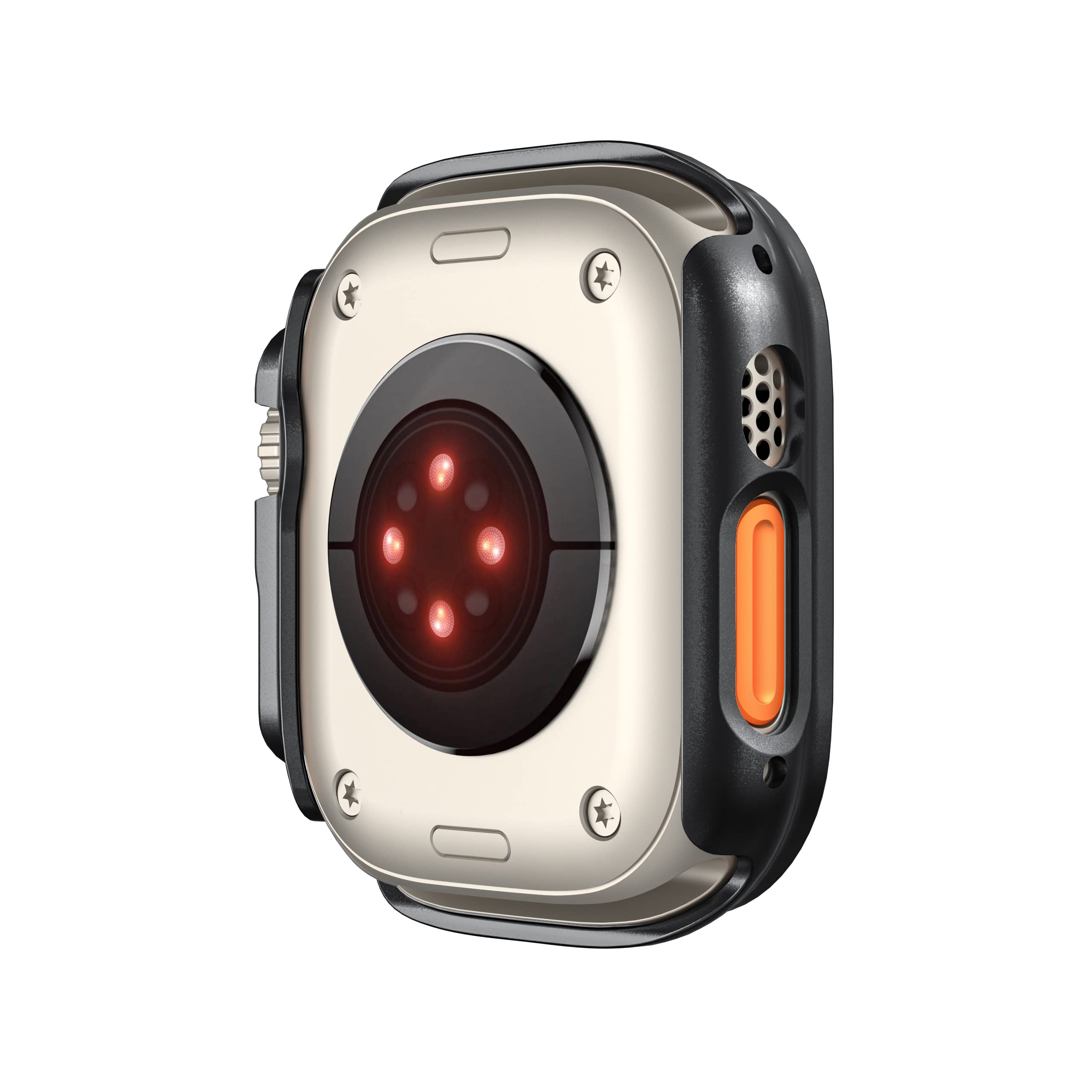 Compatible with Apple Watch Ultra 3 2 1 49mm Hard PC Case Cover - Impact Resistant, Shockproof, All-Around Edge Protective Bumper Cover (Black) - View 8 of 9