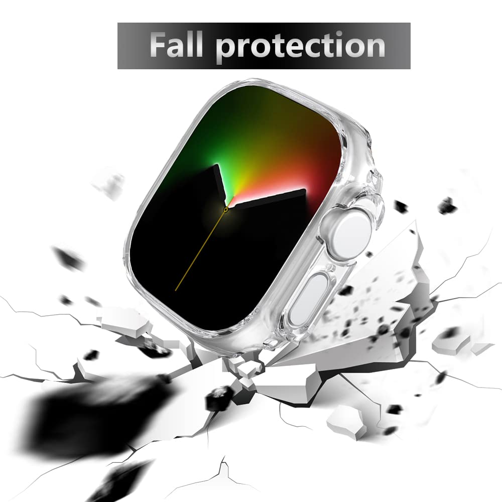 Compatible with Apple Watch Ultra 3 2 1 49mm Hard PC Case Cover - Impact Resistant, Shockproof, All-Around Edge Protective Bumper Cover (Clear) - View 3 of 9