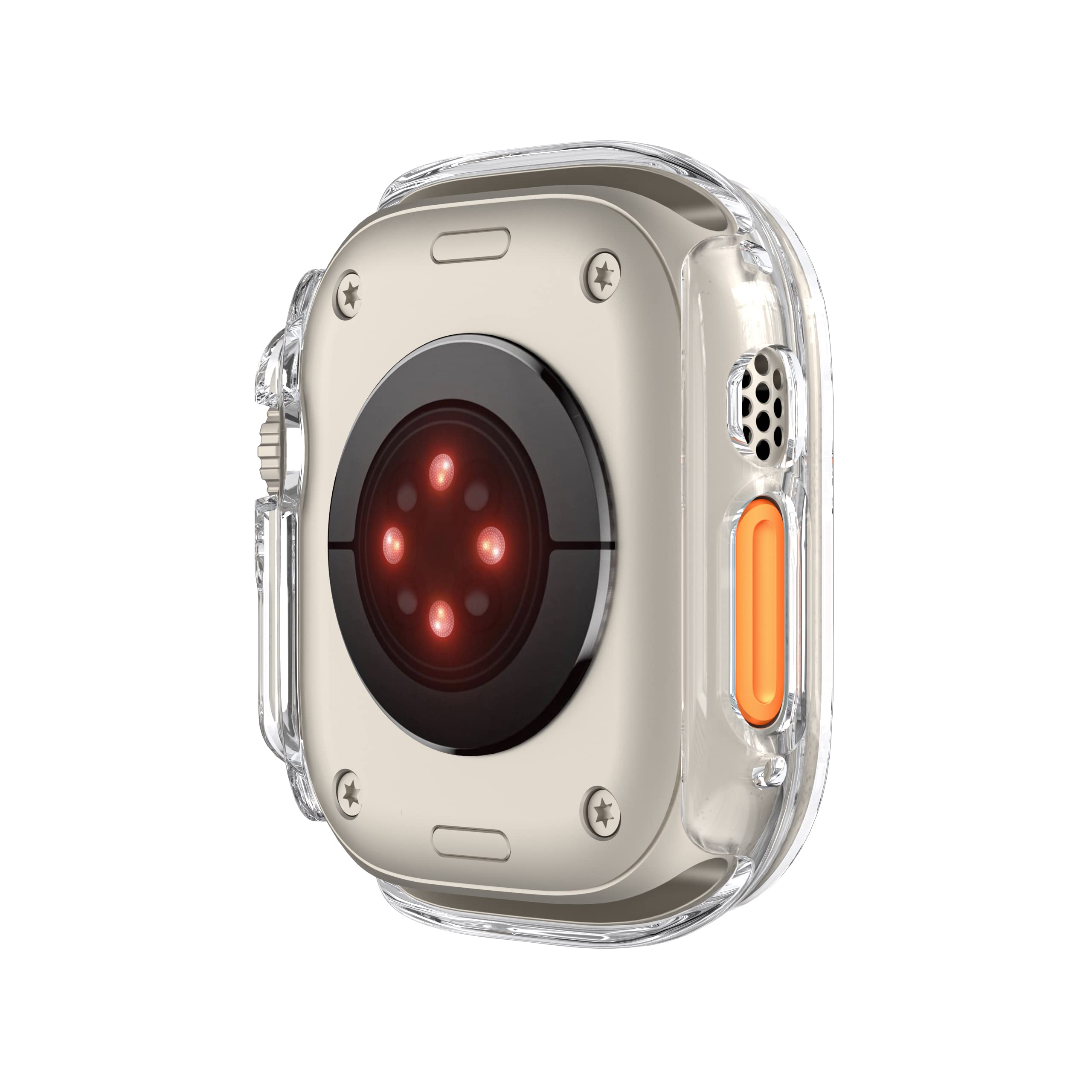 Compatible with Apple Watch Ultra 3 2 1 49mm Hard PC Case Cover - Impact Resistant, Shockproof, All-Around Edge Protective Bumper Cover (Clear) - View 8 of 9