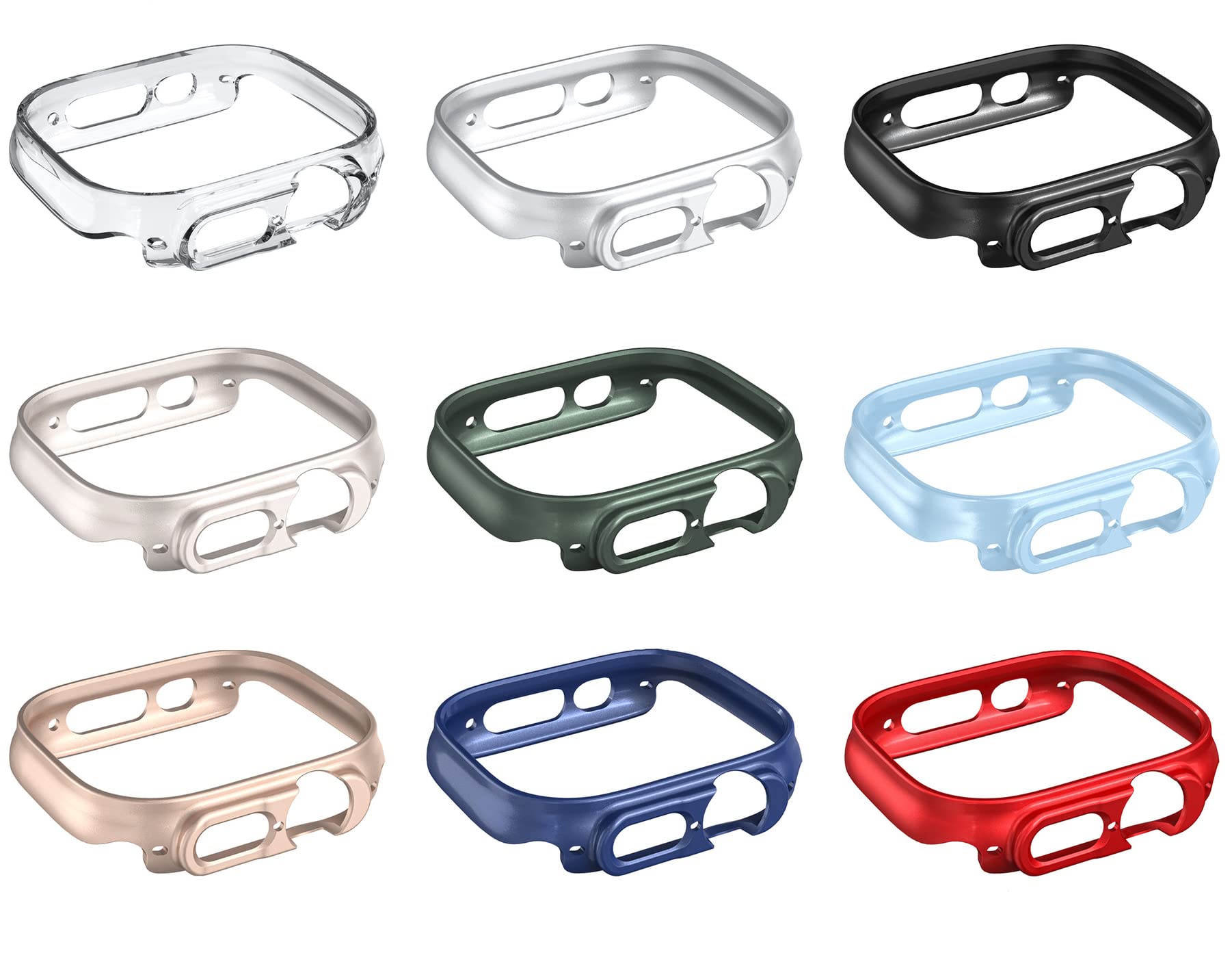 Compatible with Apple Watch Ultra 3 2 1 49mm Hard PC Case Cover - Impact Resistant, Shockproof, All-Around Edge Protective Bumper Cover (2 Black) - View 9 of 9