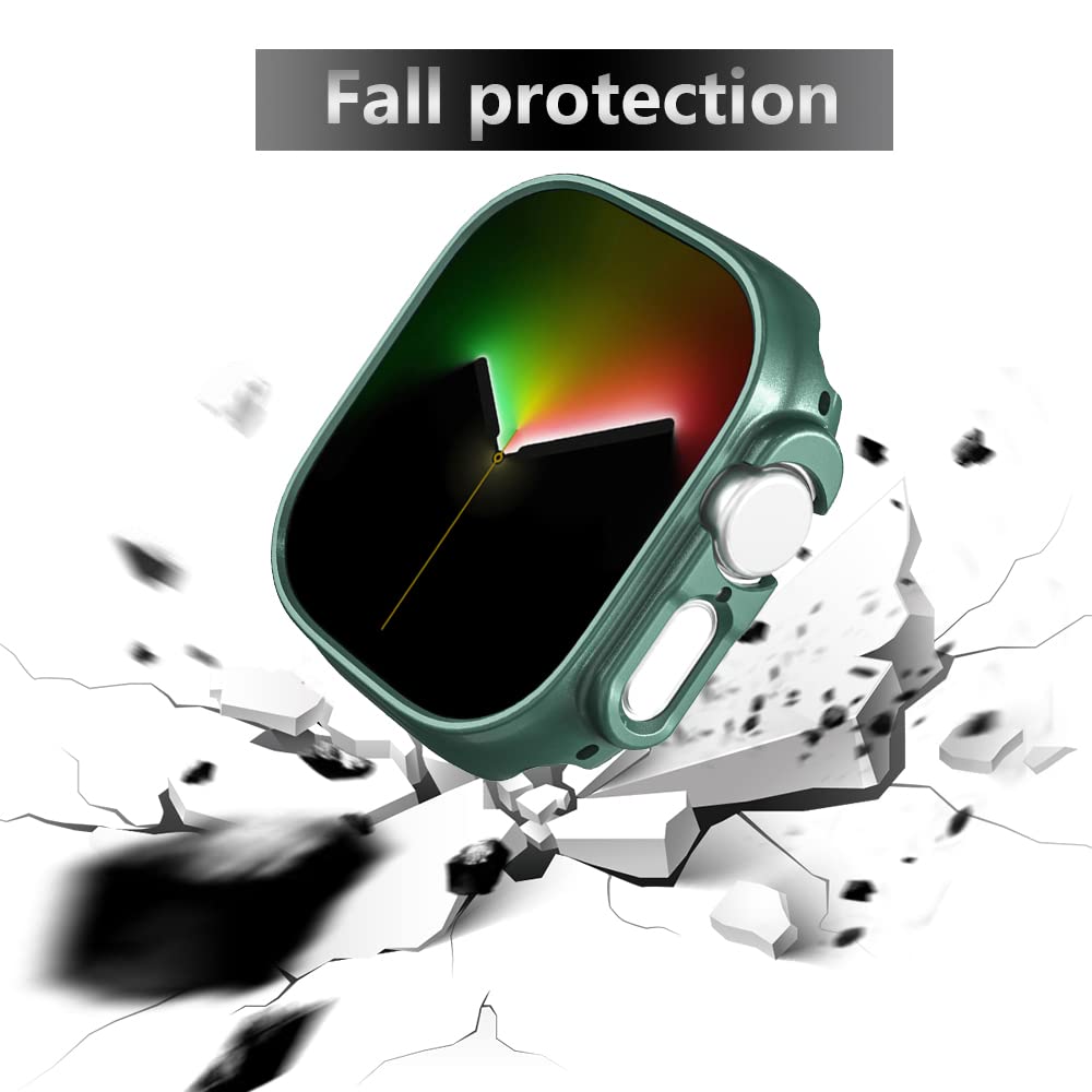 Compatible with Apple Watch Ultra 3 2 1 49mm Hard PC Case Cover - Impact Resistant, Shockproof, All-Around Edge Protective Bumper Cover (Green) - View 3 of 9