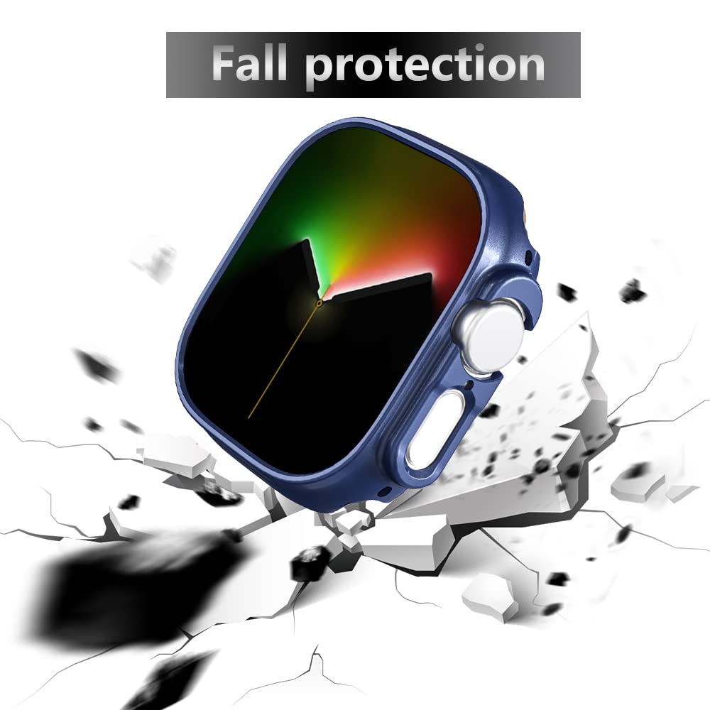 Compatible with Apple Watch Ultra 3 2 1 49mm Hard PC Case Cover - Impact Resistant, Shockproof, All-Around Edge Protective Bumper Cover (Blue) - View 3 of 9