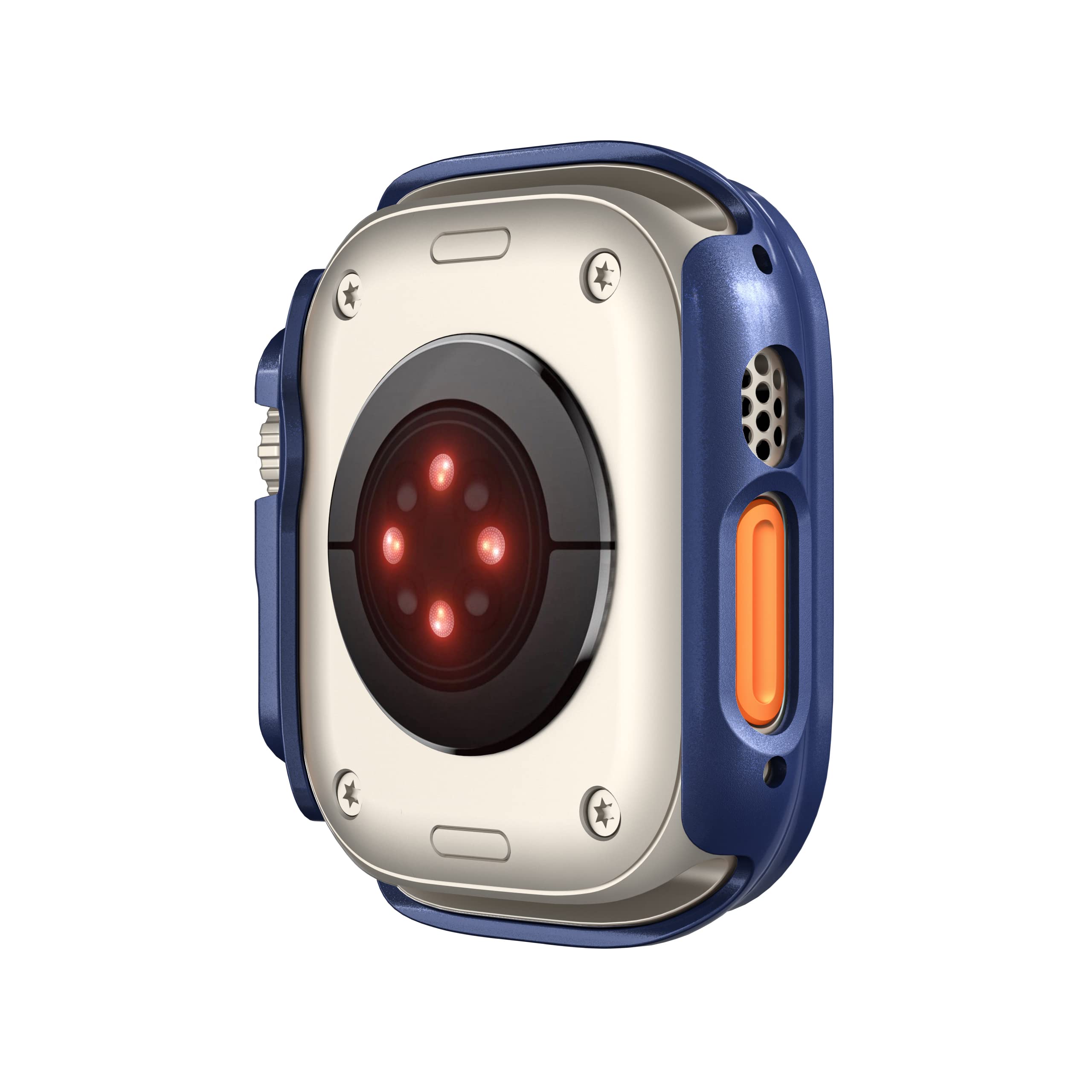 Compatible with Apple Watch Ultra 3 2 1 49mm Hard PC Case Cover - Impact Resistant, Shockproof, All-Around Edge Protective Bumper Cover (Blue) - View 8 of 9