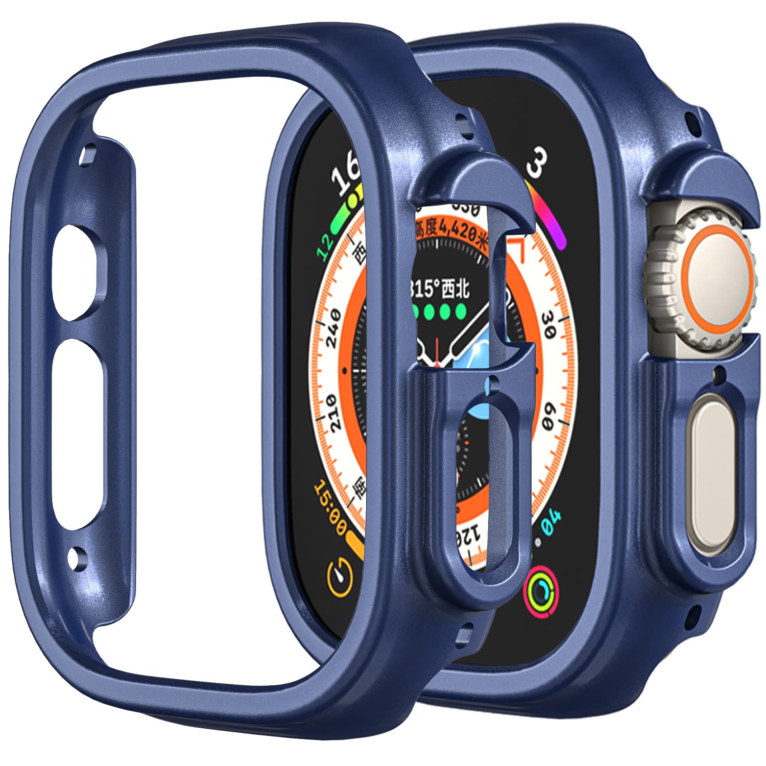 Compatible with Apple Watch Ultra 3 2 1 49mm Hard PC Case Cover - Impact Resistant, Shockproof, All-Around Edge Protective Bumper Cover (Blue)