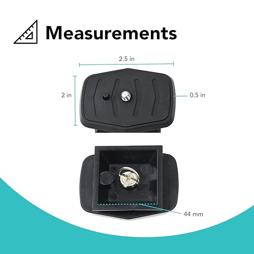 Foto&Tech Foto&Tech 44mm Tripod Quick Release Plate - DSLR & Smartphone Adapter for Vista & More - View 4 of 8