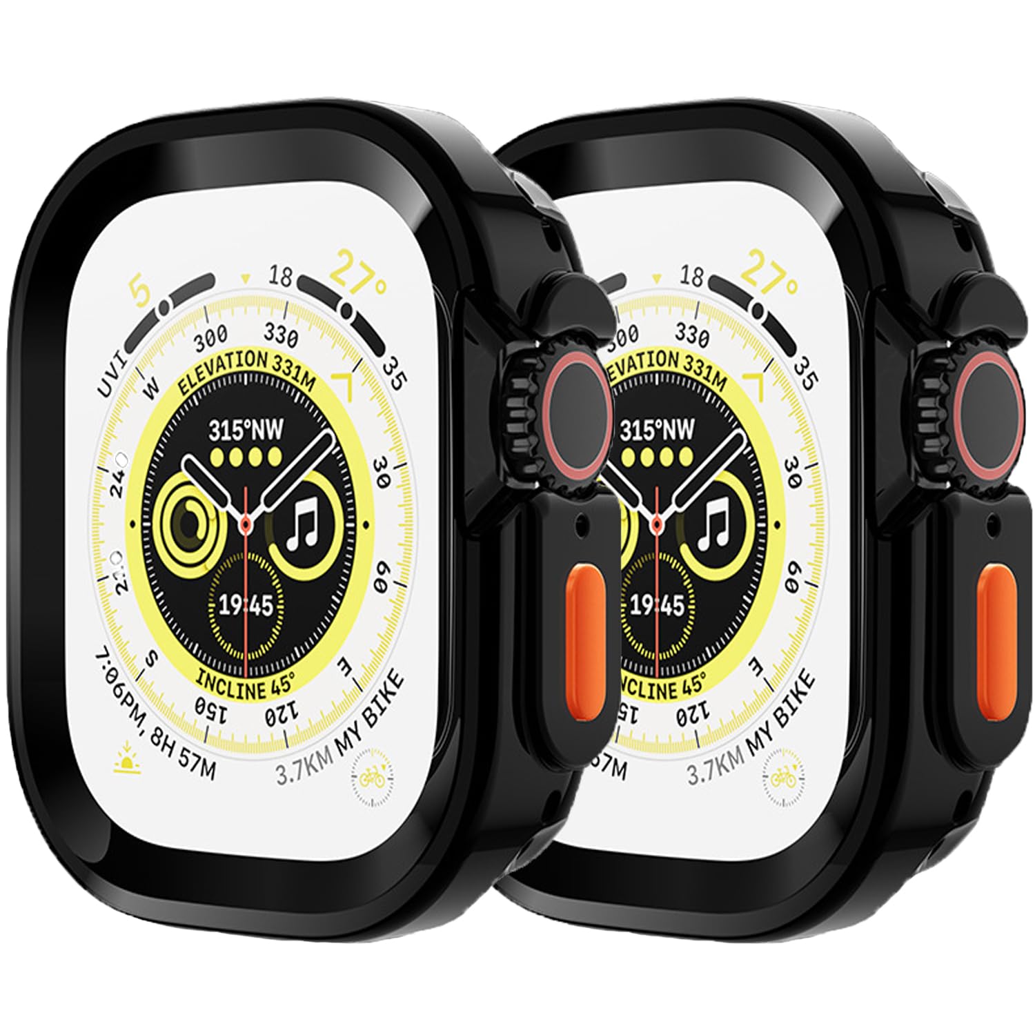 Apple Watch Ultra 2 and 49mm Rugged Shockproof TPU Protective Case Lightweight Clear Blue Bumper Cover