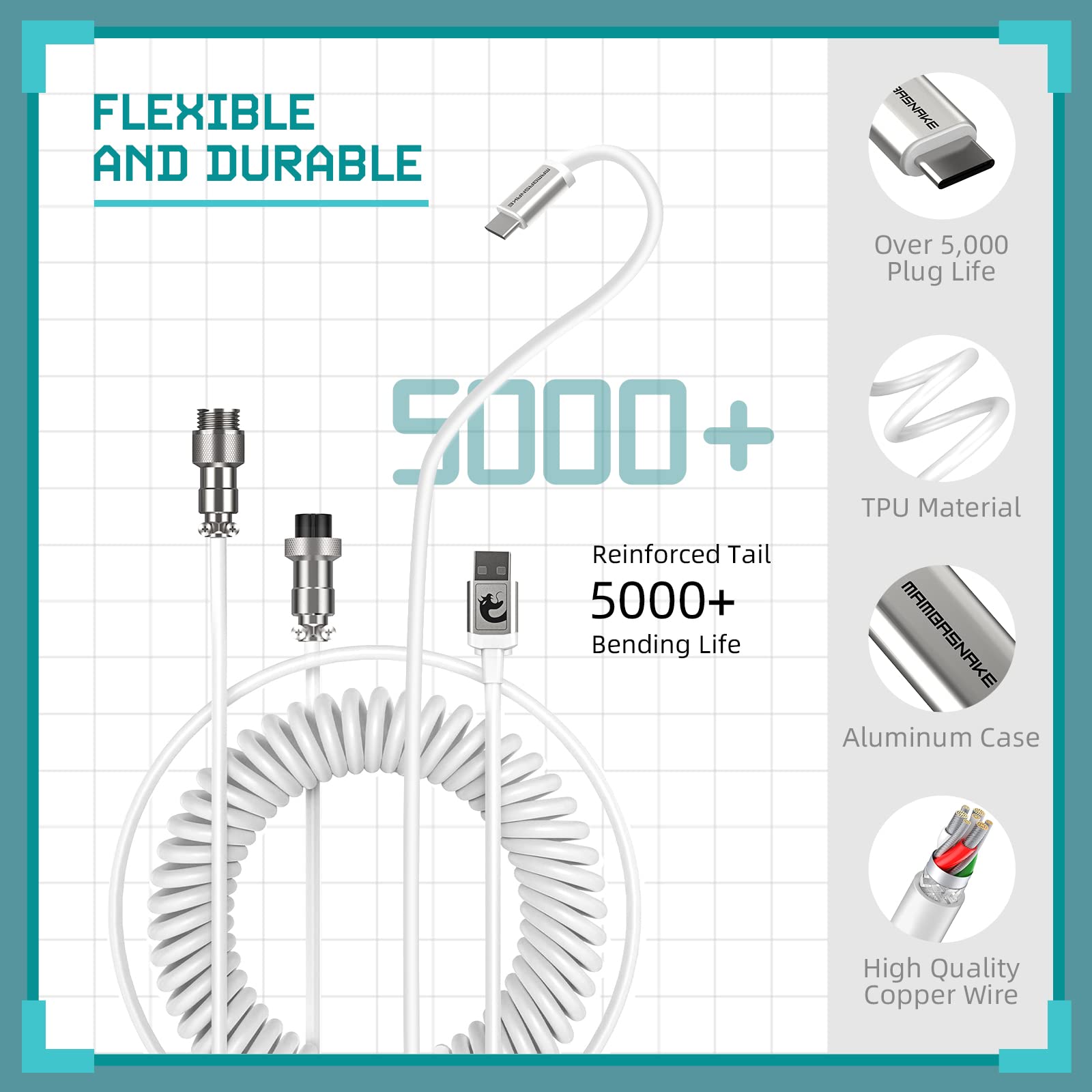 ZIYOU LANG K3 Mechanical Wired Gaming Keyboard,LED Rainbow Backlit Linear Red Switch 100 Keys Full Anti-ghosting,Ergonomic Durable ABS Mixed Color - View 8 of 9