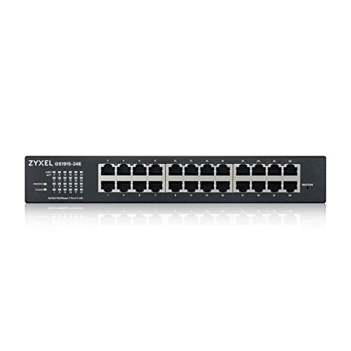 ZYXEL ZYXEL 24-Port Gigabit Ethernet Switch (GS1915-24E) - Managed, Nebula Cloud Ready, Desktop/Wall Mount, Lifetime Warranty - View 3 of 10