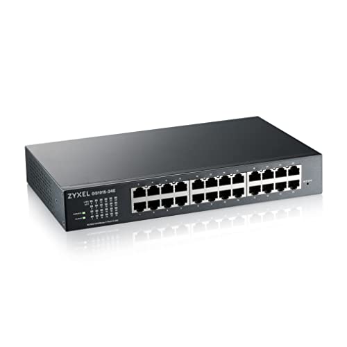 ZYXEL ZYXEL 24-Port Gigabit Ethernet Switch (GS1915-24E) - Managed, Nebula Cloud Ready, Desktop/Wall Mount, Lifetime Warranty