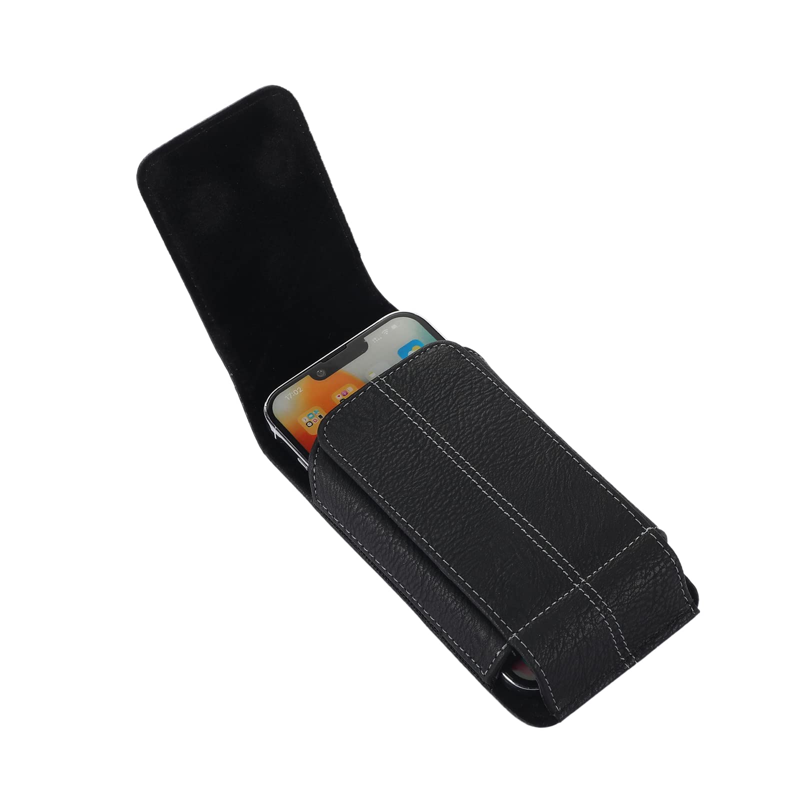 AWDO Vertical PU Leather Swivel Belt Clip Case Cell Phone Holster Pouch for Google Pixel 6a 5a 4a 5G Galaxy S21 Fe S22 S20 S10 Note 10 A10e A10S - View 4 of 7