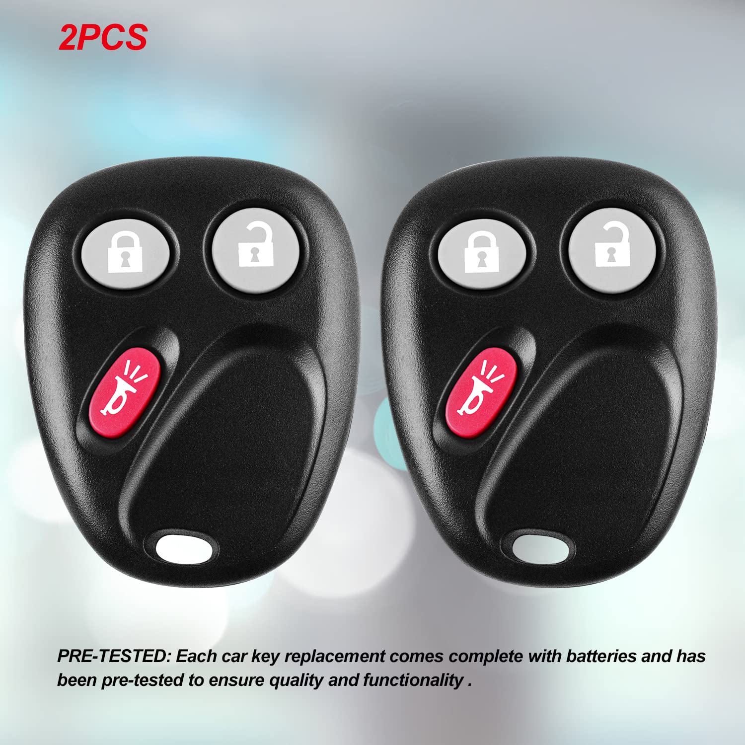 Car Key Keyless Entry Replacement fits for 2003 2004 2005 2006 2007 Cadillac Escalade Chevy Avalanche Silverado Suburban Tahoe and GMC Sierra Yukon - View 3 of 7