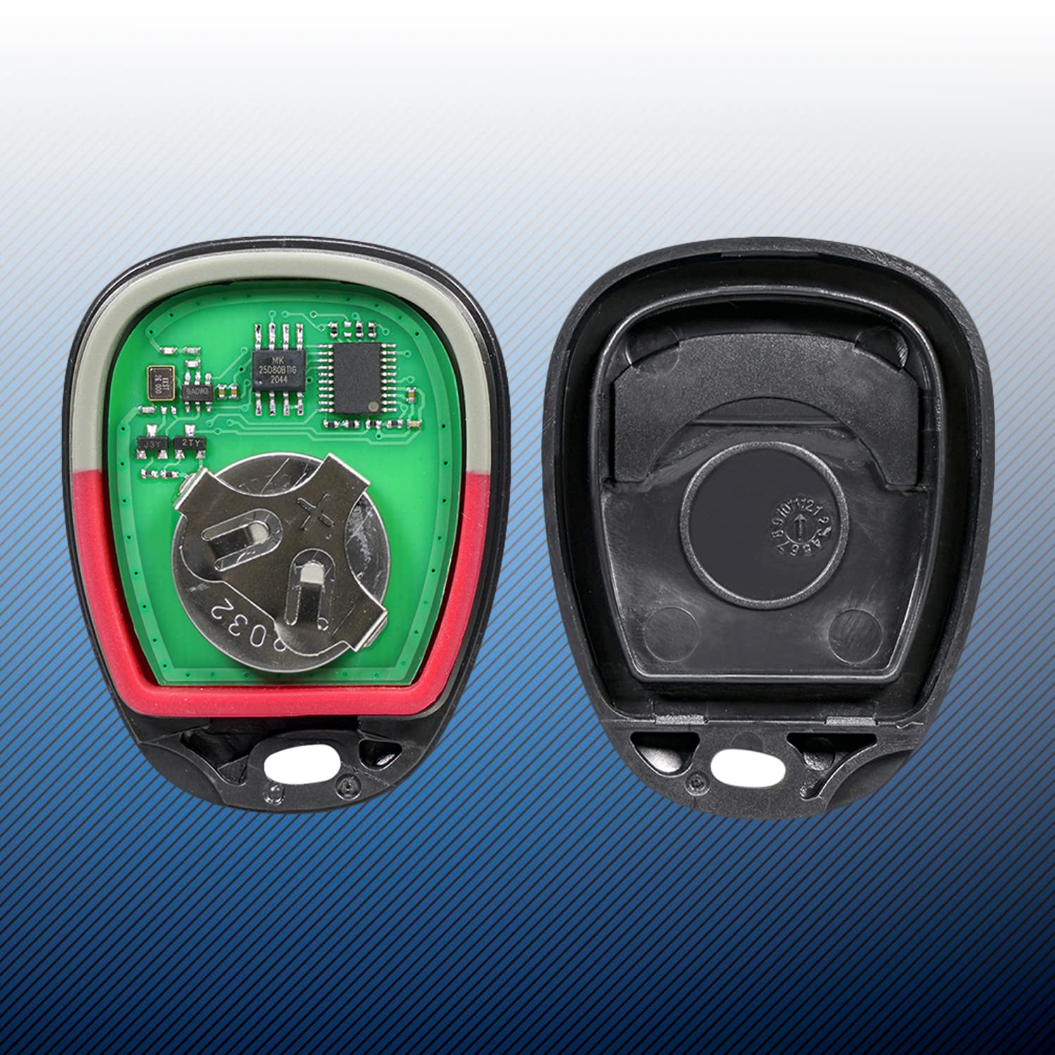 Car Key Keyless Entry Replacement fits for 2003 2004 2005 2006 2007 Cadillac Escalade Chevy Avalanche Silverado Suburban Tahoe and GMC Sierra Yukon - View 7 of 7