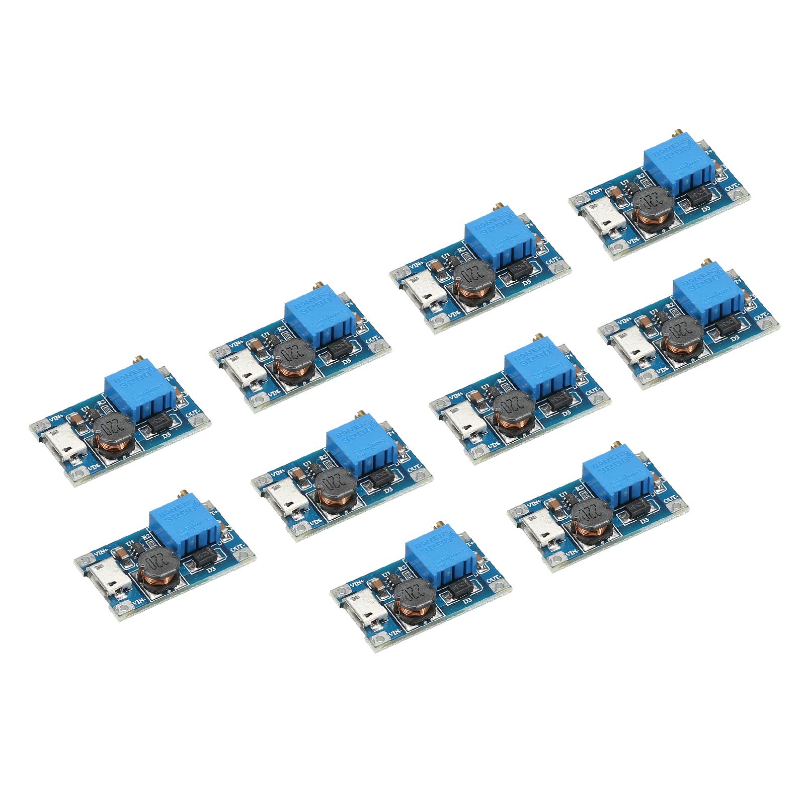MECCANIXITY DC-DC Boost Converter Adjustable Power Supply Module 2-24V Input 5-28V Output Micro USB Connector 10pcs