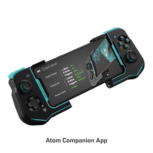 Turtle Beach Buy Turtle Beach Atom Mobile Game Controller - Bluetooth for Android Cloud Gaming, Compact Design & Low Latency - Black/Teal - View 4 of 11
