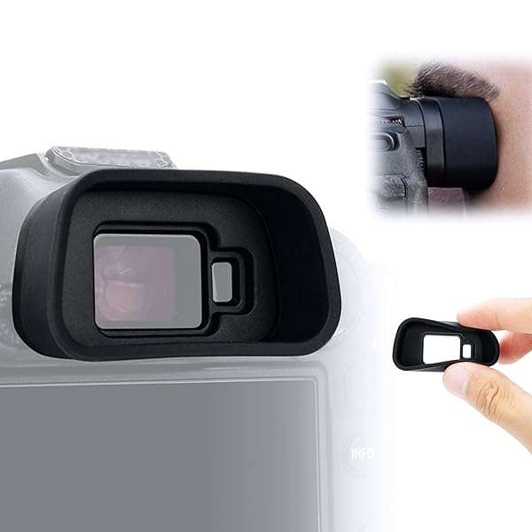 JJC Eyecup Eyepiece for Canon EOS R7 - Soft Silicone Design for Enhanced Comfort