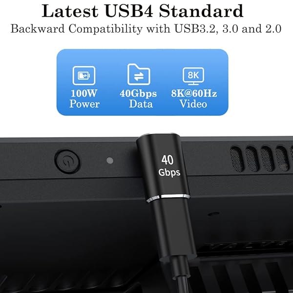 AuviPal AuviPal 90 Degree USB C Adapter 4 Pack Right Angle Connector for Steam Deck ROG Ally MacBook Tablet Phone Black - View 5 of 8