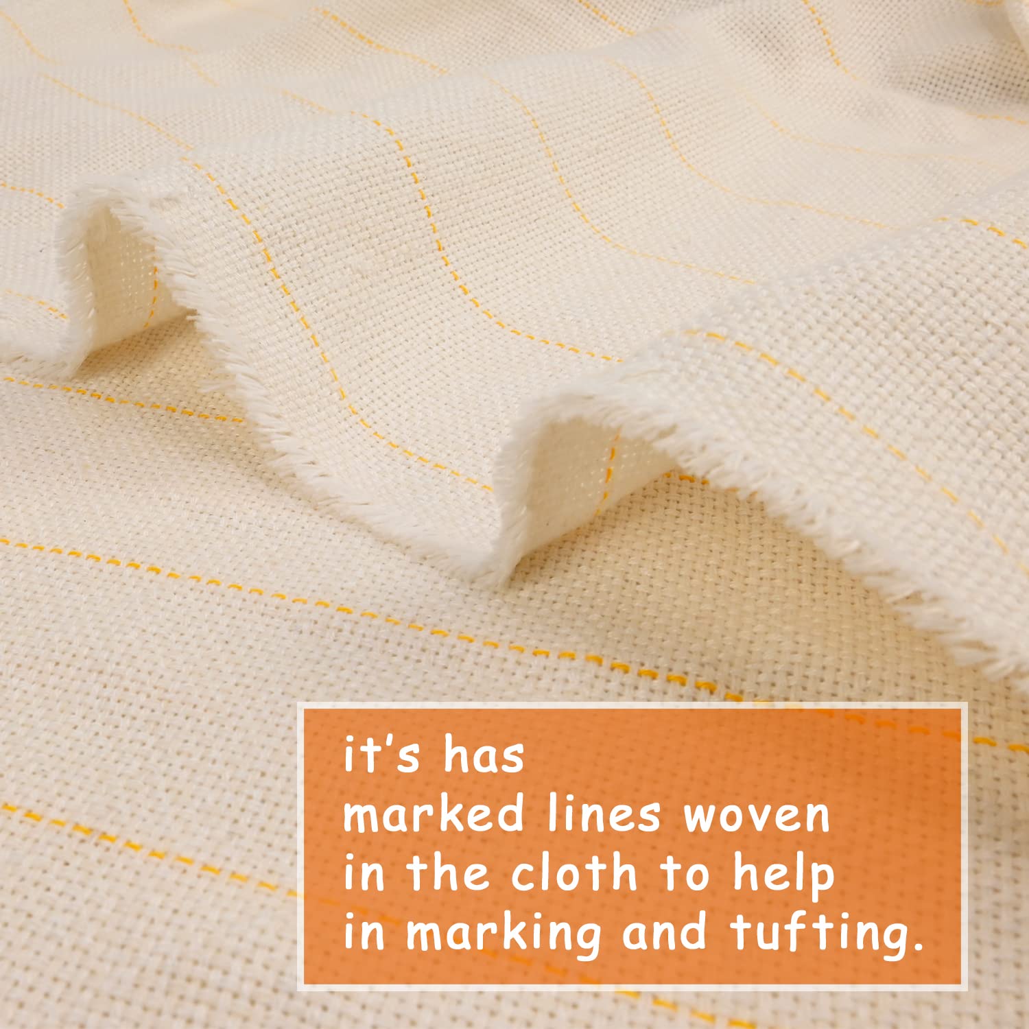 Yoquare Large Tufting Cloth Kit 83x59 with Marked Lines and Non-Slip Rug Backing Fabric for Rug Making Supplies and Tufting Projects - View 4 of 7