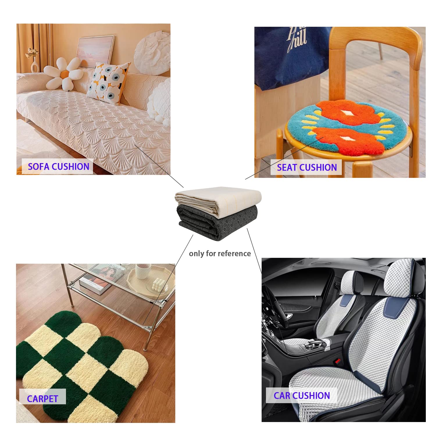 Yoquare Large Tufting Cloth Kit 83x59 with Marked Lines and Non-Slip Rug Backing Fabric for Rug Making Supplies and Tufting Projects - View 5 of 7