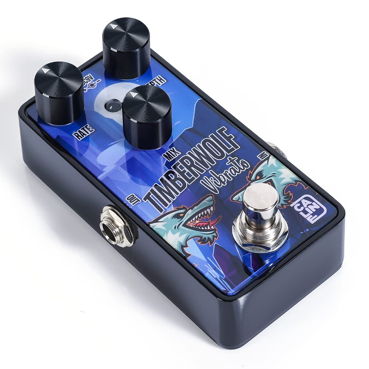 Caline Mini Guitar Vibrato Pedal G006 G Series Traditional Vibrato Effect Sound Processor for Electric Guitar Bass, Digital Circuit Design