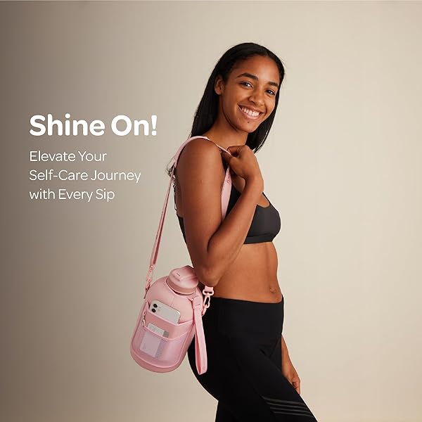 Hydracy Hydracy 78 oz Water Bottle with Time Marker & Straw - Reusable Half Gallon Gym Bottle with Handle - View 8 of 10