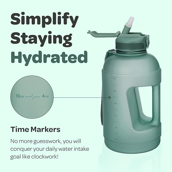 Hydracy Hydracy 2.3L BPA-Free Water Bottle: Adjustable Strap, Spill-Proof Lid & Easy Sip Spout for On-the-Go Hydration - View 4 of 11