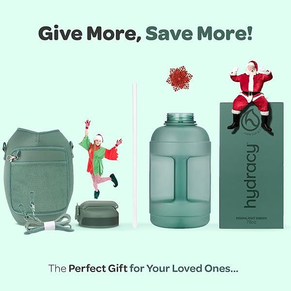 Hydracy Hydracy 2.3L BPA-Free Water Bottle: Adjustable Strap, Spill-Proof Lid & Easy Sip Spout for On-the-Go Hydration - View 11 of 11