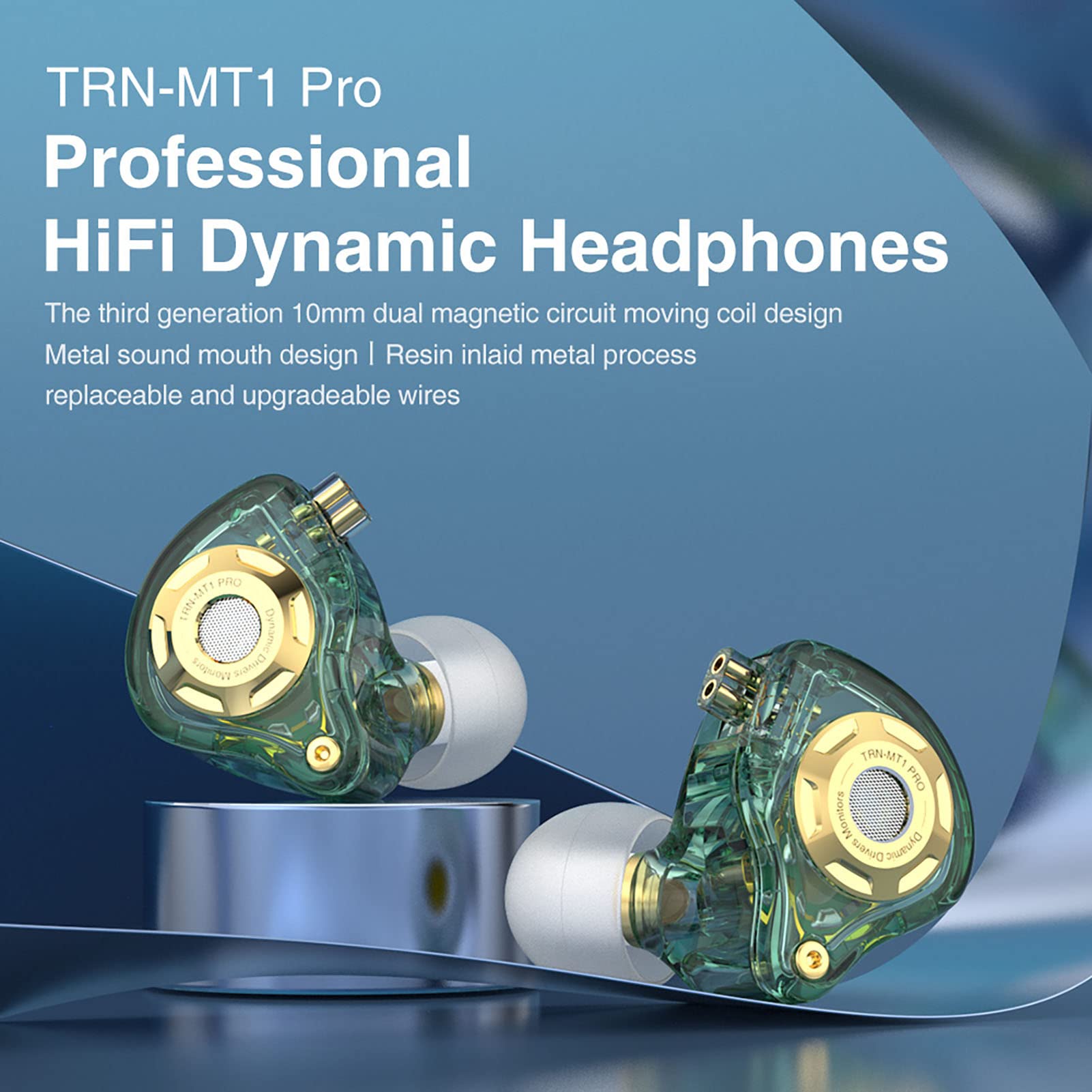 FEDAI TRN MT1 Pro HiFi in Ear Earphone Dual Magnetic Dynamic Driver Sport Headphone in Ear Monitor Noise Cancelling Headset Detachable C Pin 0.75MM - View 2 of 9