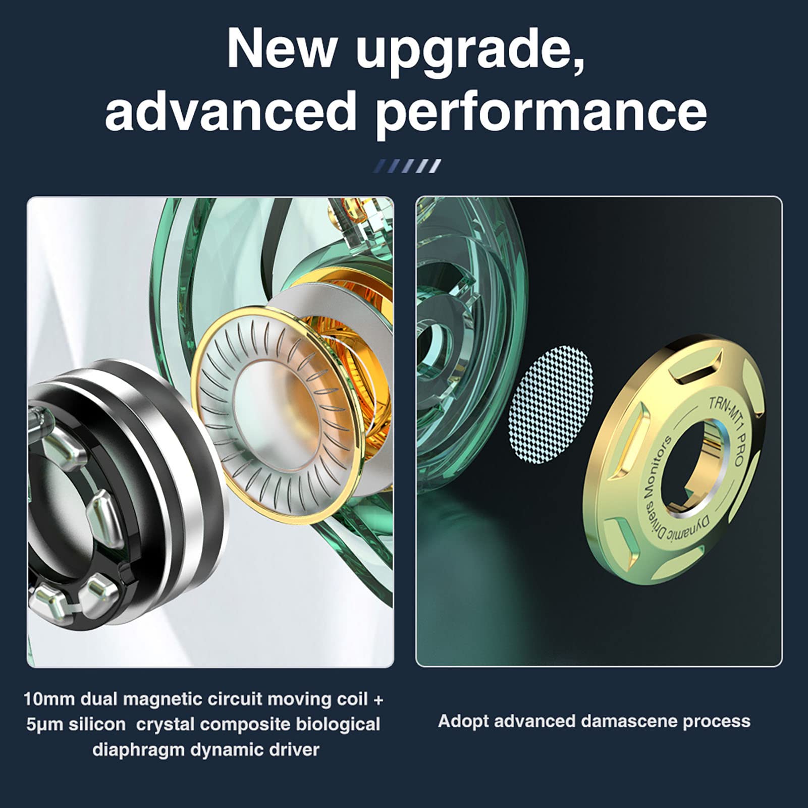 FEDAI TRN MT1 Pro HiFi in Ear Earphone Dual Magnetic Dynamic Driver Sport Headphone in Ear Monitor Noise Cancelling Headset Detachable C Pin 0.75MM - View 7 of 9