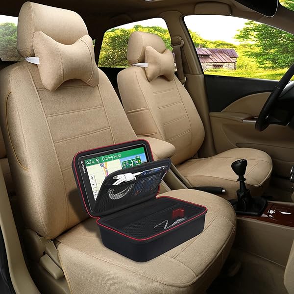 BOVKE BOVKE Hard GPS Case for 8 Inch Garmin dezl OTR800 d?zl OTR810 DriveSmart 86 RV 890 Navigator with Extra Space for Charger and Accessories Black - View 10 of 10