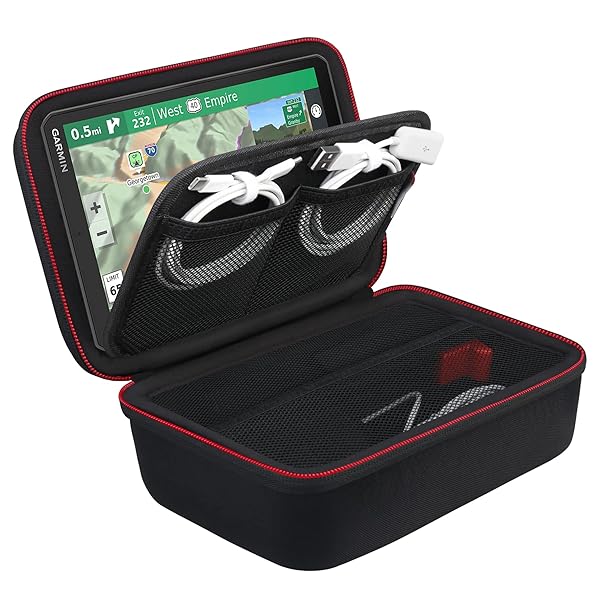 BOVKE BOVKE Hard GPS Case for 8 Inch Garmin dezl OTR800 d?zl OTR810 DriveSmart 86 RV 890 Navigator with Extra Space for Charger and Accessories Black