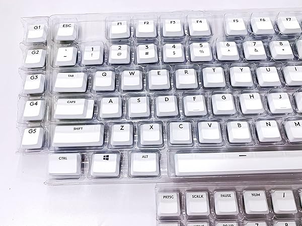 wj wj forG915 Full Set of 109 Keycaps Replacement for G915 G913 G815 G813 TKL RGB Gaming Mechanical Keyboard White 109 Keys - View 6 of 8