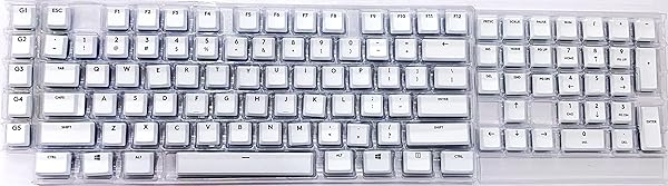 wj wj forG915 Full Set of 109 Keycaps Replacement for G915 G913 G815 G813 TKL RGB Gaming Mechanical Keyboard White 109 Keys - View 3 of 8