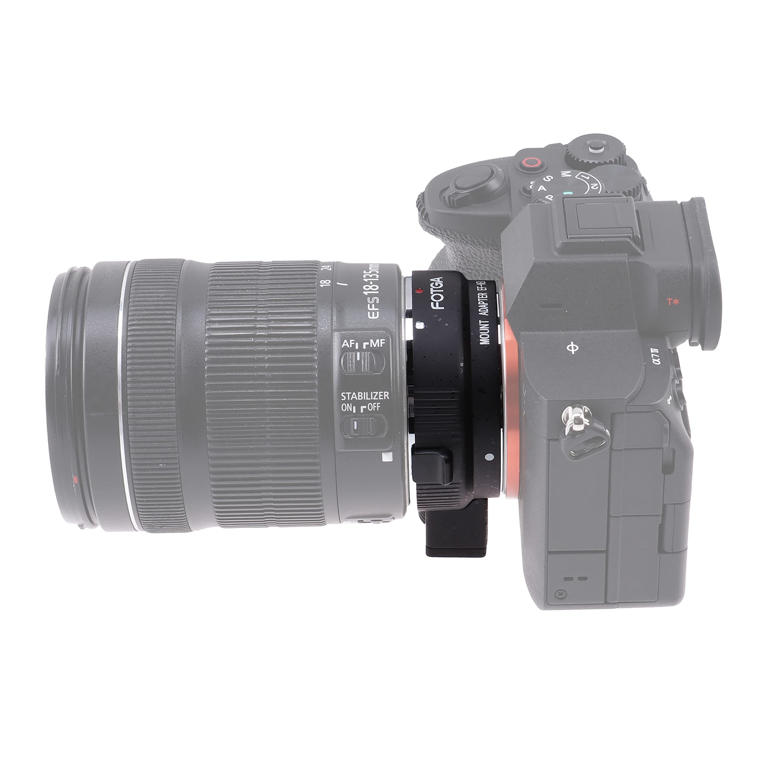 Fotga Autofocus Lens Mount Adapter for Canon EF EF-S to Sony E Mount NEX-7 A1 A7C A7 A7R A7S II III IV A9 DSLR Camera - View 7 of 9