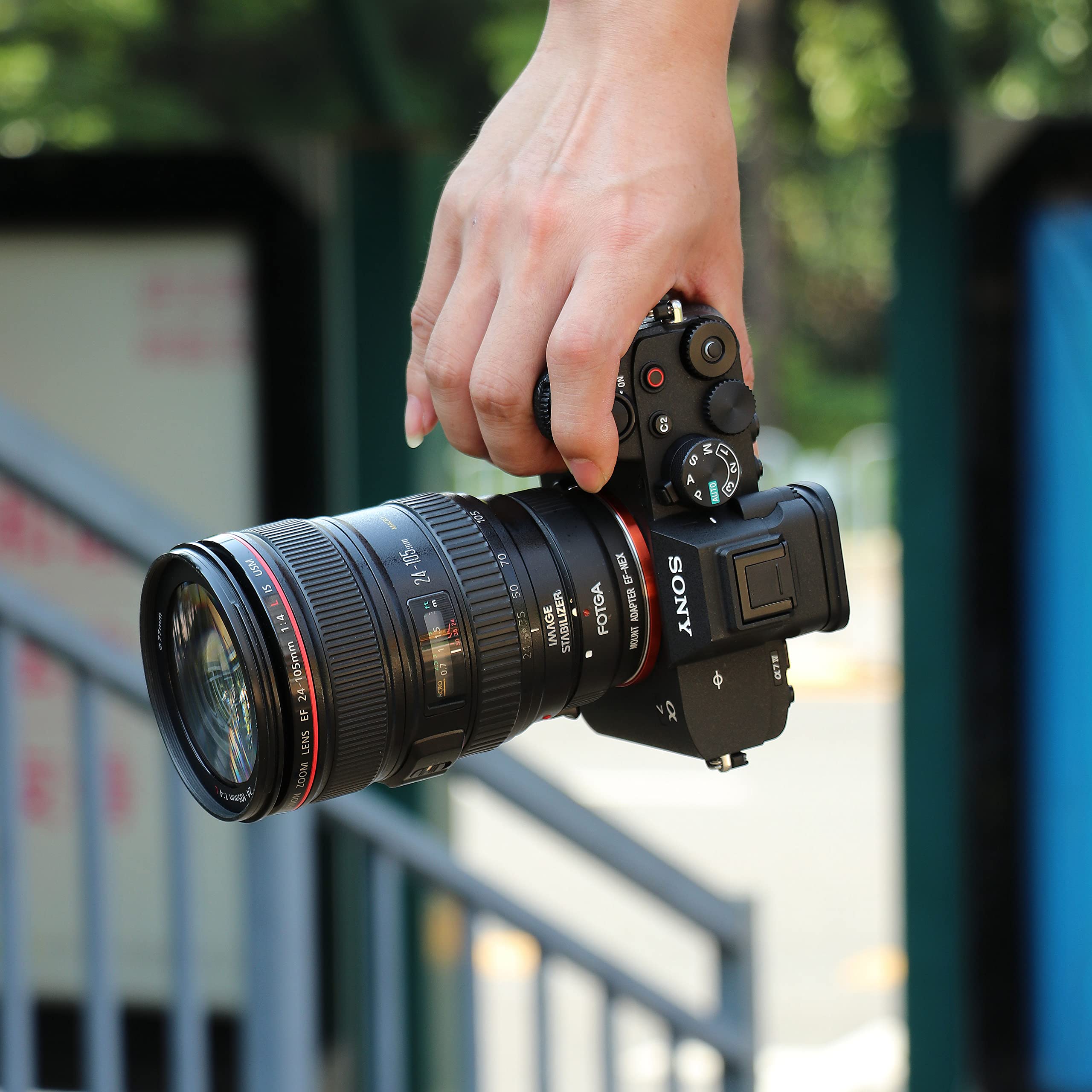 Fotga Autofocus Lens Mount Adapter for Canon EF EF-S to Sony E Mount NEX-7 A1 A7C A7 A7R A7S II III IV A9 DSLR Camera - View 9 of 9