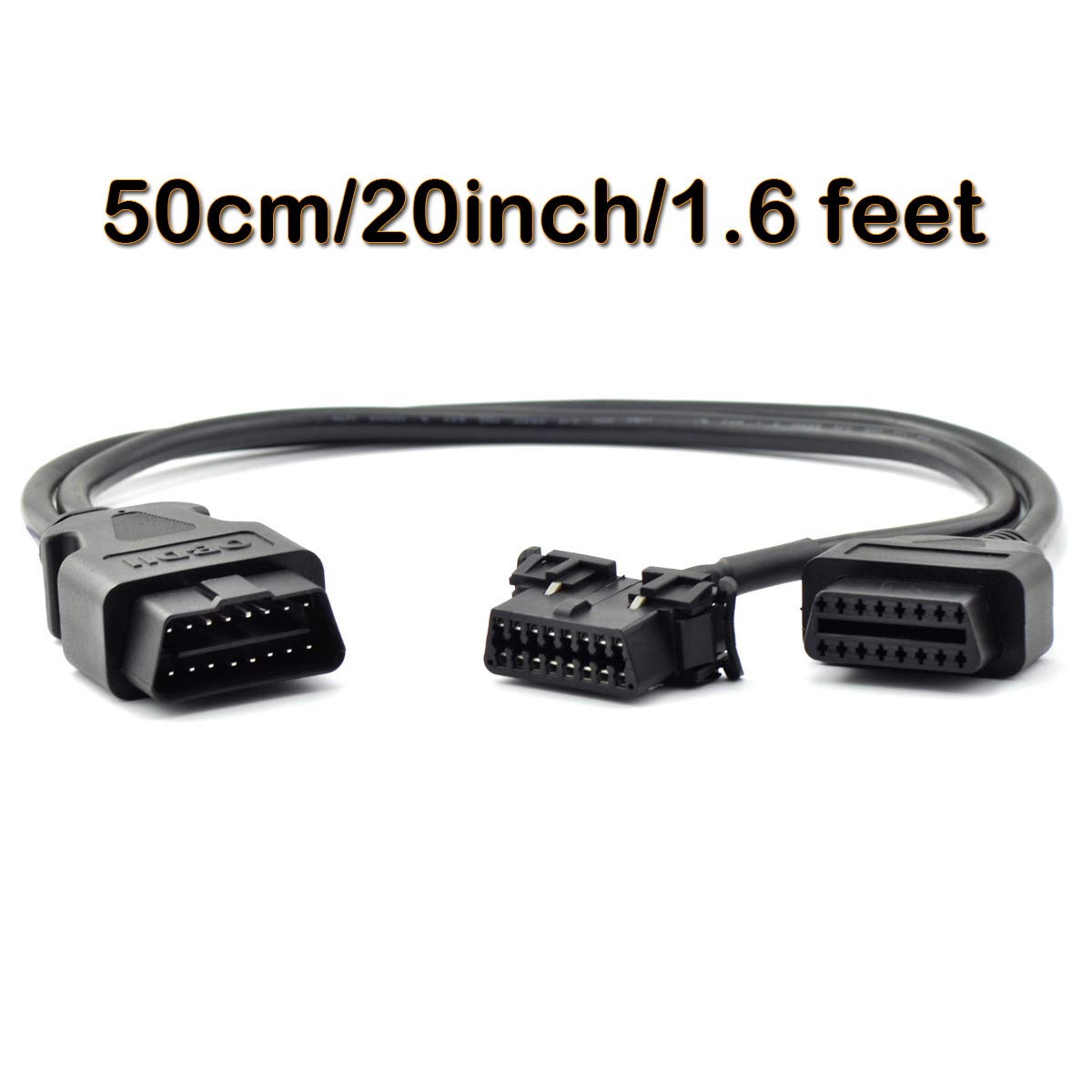 Pack of 5 iKKEGOL OBD2 OBD II Full 16 Pin Splitter Y Open Cable J1962 1 Male to 2 Female Connector Underdash Mount Bracket for Diagnostic DIY - View 4 of 9