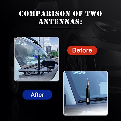 Ajxn Ajxn Car Truck Bullet Antenna for GM Chevy Silverado GMC Sierra Heavy Duty Pickup Accessories Silver - View 5 of 7