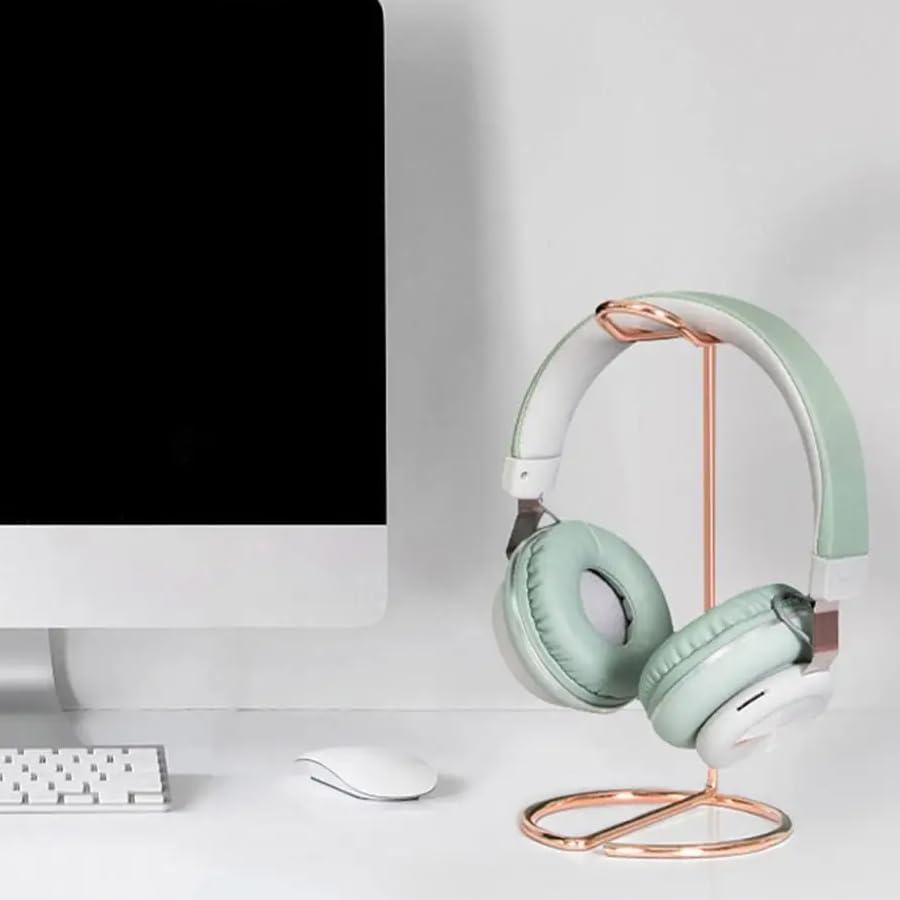 ARFUKA Headphone Stand Headset Holder Headset Stand Stainless Steel Earphone Hanger Gaming Headphone Holder for Headphone Earphone Desk Home Office - View 4 of 7