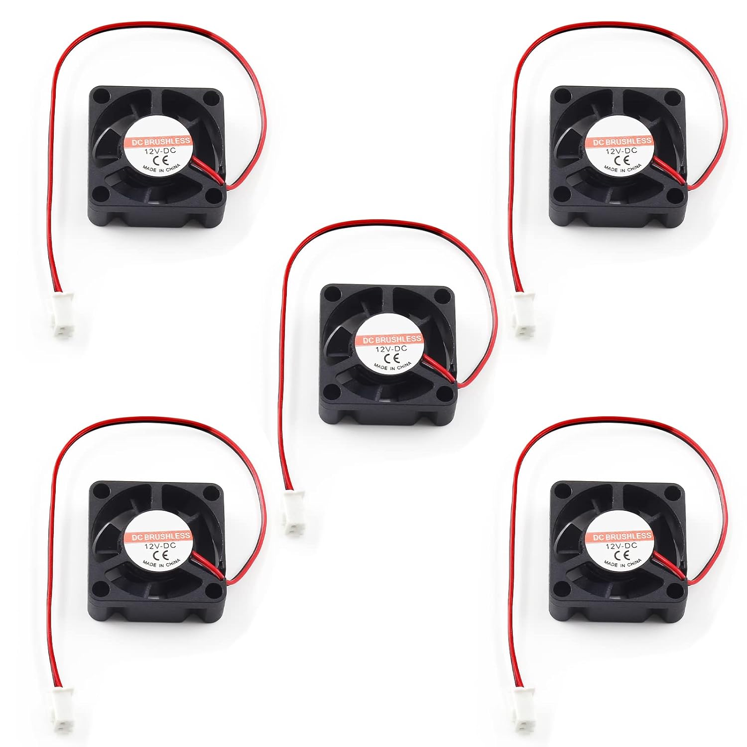 Aracombie Aracombie 3 PCS Micro DC Cooling Fan for PC 3D Printer Mini Silent Fan 30x30x10MM Ideal for DVR and Small Appliance Repair Replacement - View 2 of 7