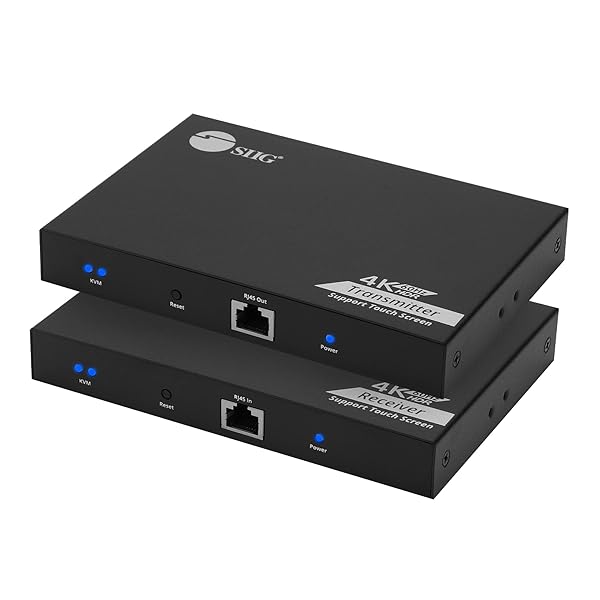 SIIG HDMI KVM Extender: 4K@60Hz, 230ft Range, USB Ports & Audio Extraction - CE-H27811-S1 Kit