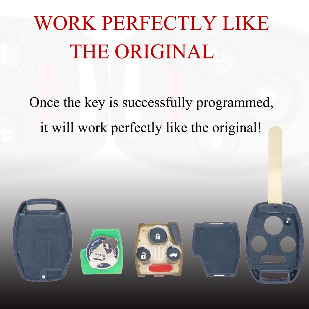 MechanMagic Key Fob Remote Replacement Fits for Honda Pilot 2009 2010 2011 2012 2013 2014 2015 Accord (Sedan Only) 2008-2012 KR55WK49308 Keyless - View 5 of 7