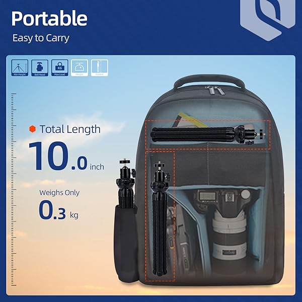 Fotopro Fotopro ipad Tripod 360 Degree Ball Head for Camera Cold Shoe Tablet Phone Tripod Mount Flexible Tripod Stand for Video Recording Vlogging Selfie Live Streaming Makeup - View 6 of 7